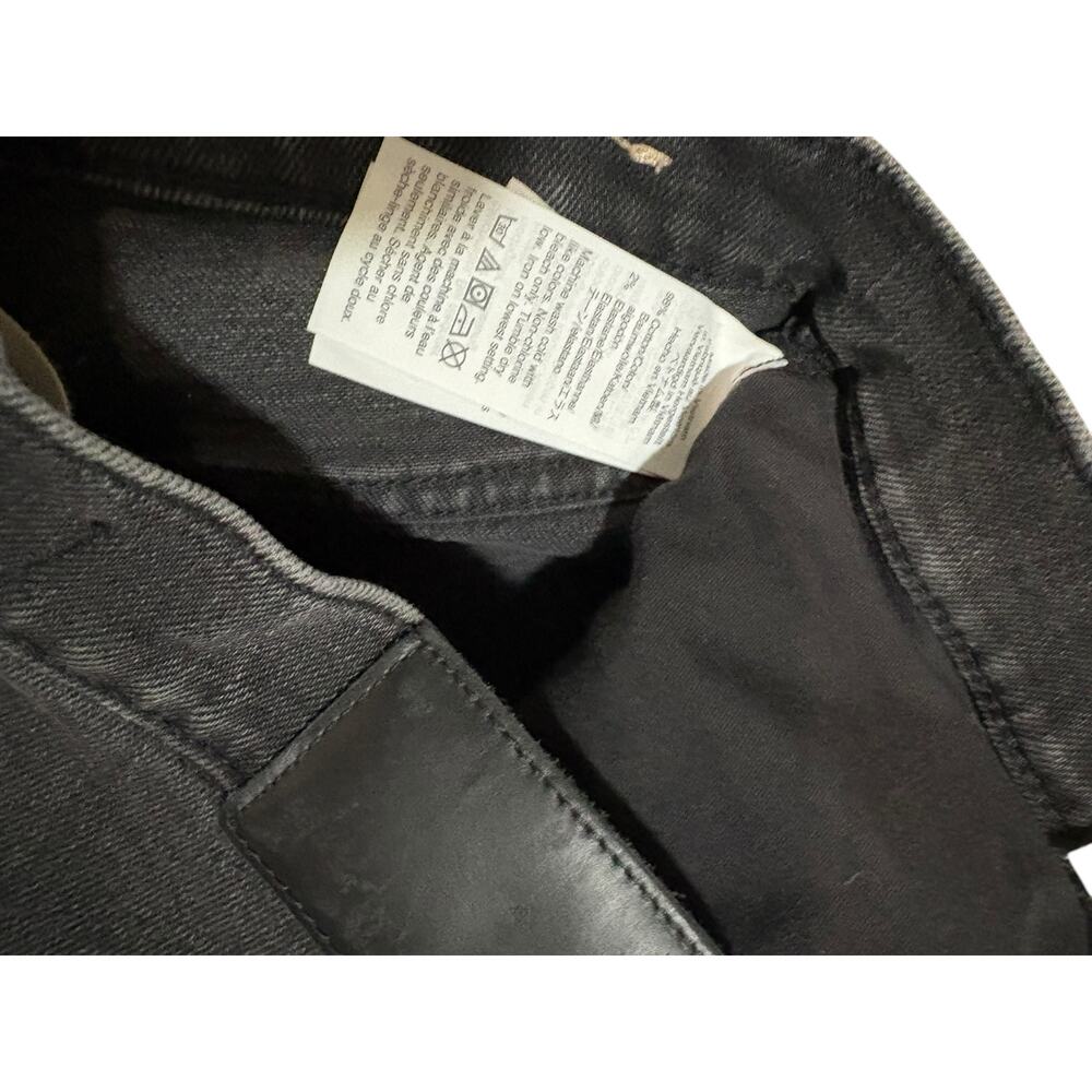 Madewell Black Classic Straight Leg Jeans 27 High Rise Cropped Black Denim NWOT - Picture 6 of 8